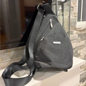 Baggallini Lightweight Mini Sling - Gray/Pink